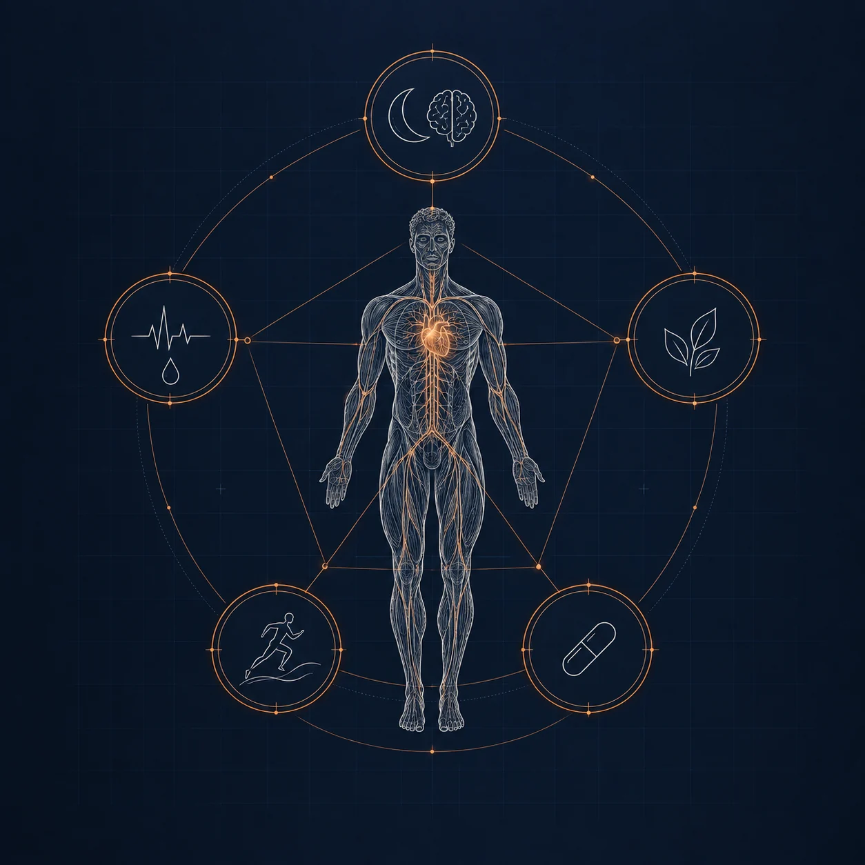 The Calibre recalibration methodology: five levers read from bloodwork and wearable data
